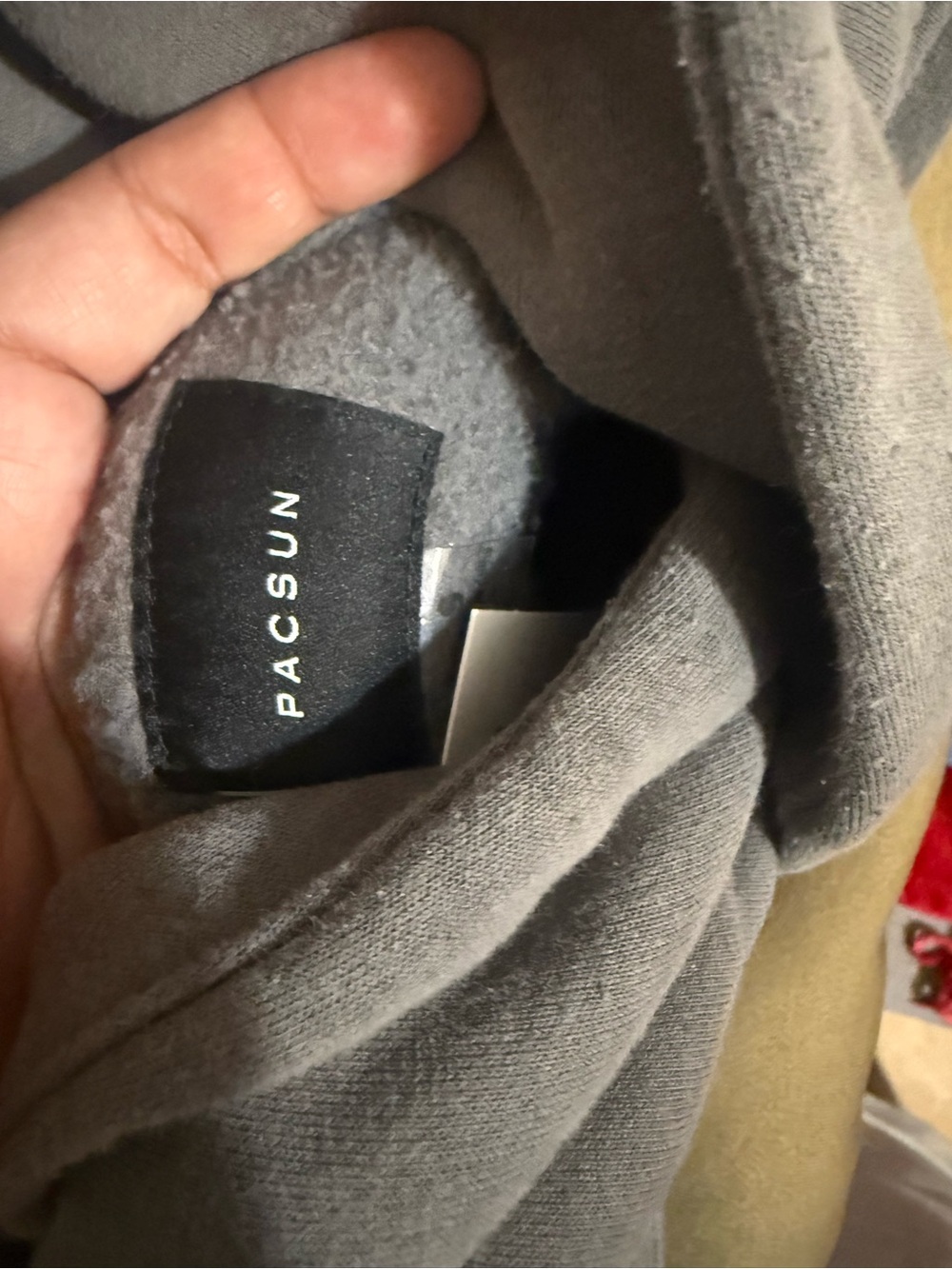 PacSun Gray Men's Hooded Sweatshirt with '00' Front Detail - Picture 2 of 3